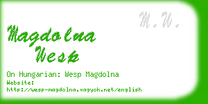 magdolna wesp business card